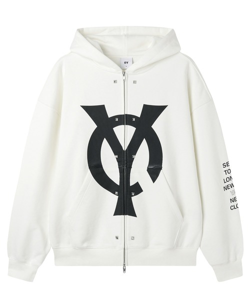 OY（オーワイ） パーカー 「OY/オーワイ」BIG LOGO STUD HOODIE ZIP UP