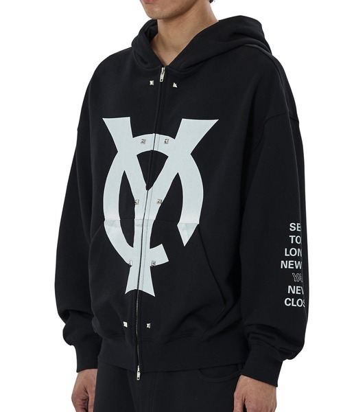 OY（オーワイ） パーカー 「OY/オーワイ」BIG LOGO STUD HOODIE ZIP UP