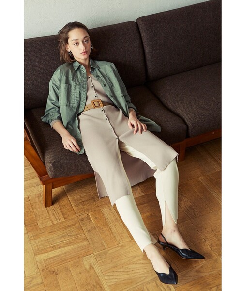 「CAST:」 ニットワンピース M ベージュ レディース_画像3