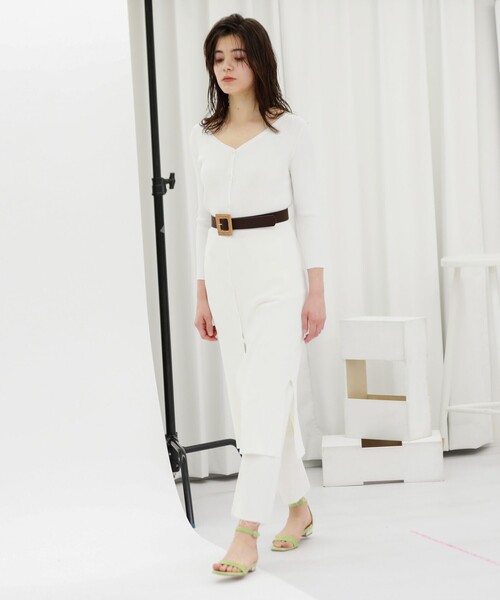 「CAST:」 ニットワンピース M ベージュ レディース_画像8