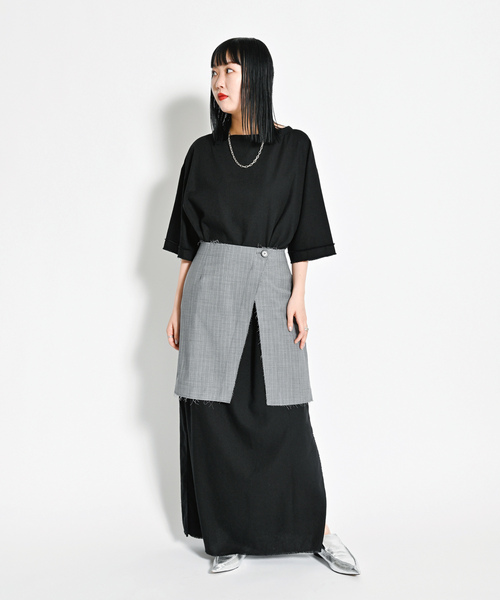 「CITYSHOP」 7分袖ワンピース 38 ピンク レディース_画像4