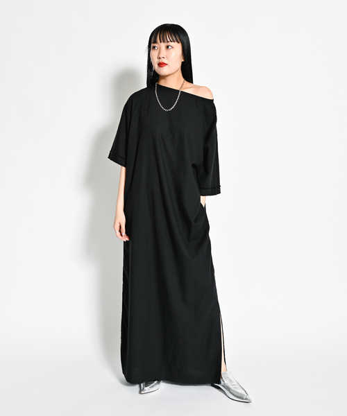 「CITYSHOP」 7分袖ワンピース 38 ピンク レディース_画像5