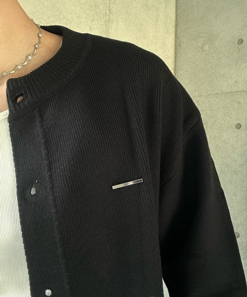 Otte カーディガン ラウンドネックニットカーディガン メンズ