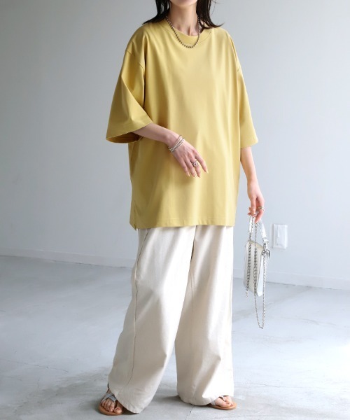 「HUG.U」 半袖Tシャツ L ホワイト レディース_画像2