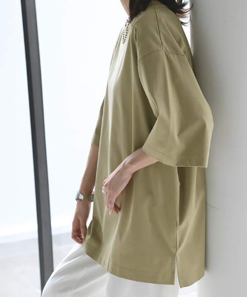 「HUG.U」 半袖Tシャツ L ホワイト レディース_画像6