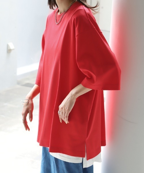 「HUG.U」 半袖Tシャツ L ホワイト レディース_画像9