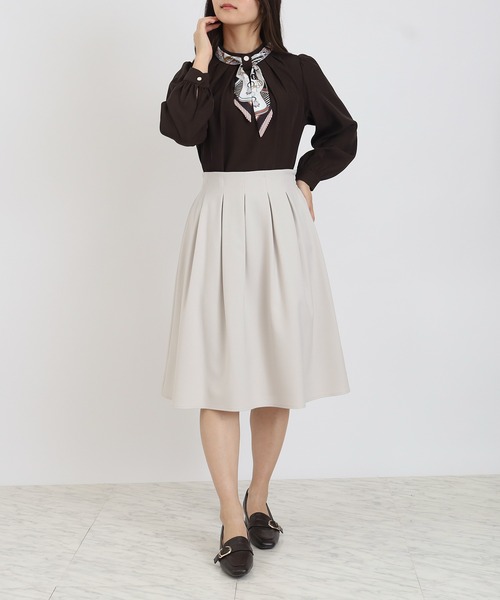 2点まとめてのみ　theredthread 即完♡ インナーセット　スカート TRUDEA（トルディア） スカート タックフレアスカート : ZOZOTOWN