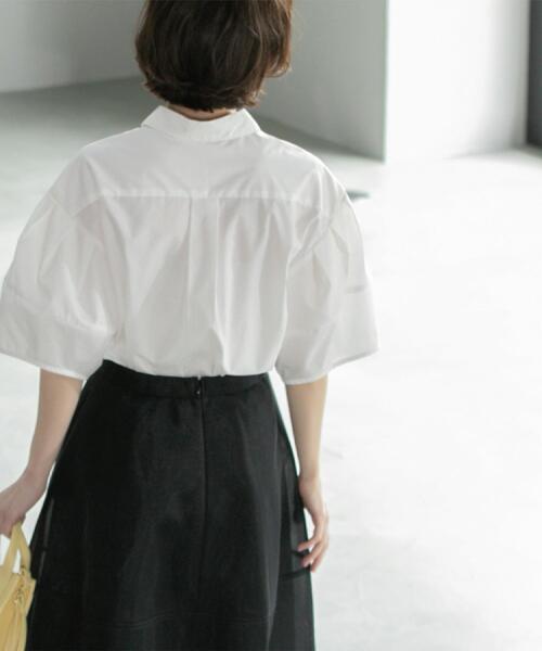 「OPAQUE.CLIP」 半袖シャツ 40 ブラック レディース_画像8