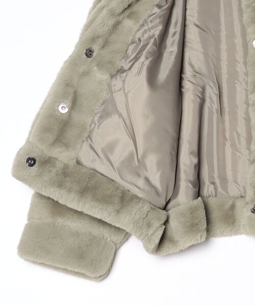 HTH ブルゾン アウター faux fur jacket レディース : ZOZOTOWN Yahoo