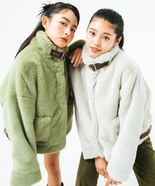 HTH ファーブルゾン HTH ブルゾン アウター faux fur jacket レディース : ZOZOTOWN Yahoo