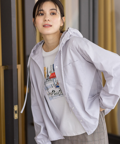 Petit Honfleur（プチオンフルール） パーカー フード付きドロスト