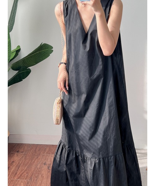 「MAISON DE THERESE」 「AIYISHANGFUSHI」ノースリーブワンピース FREE ブラック レディース_画像4