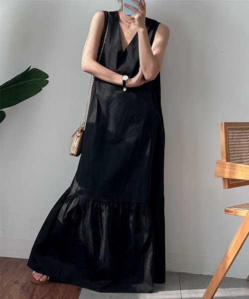 「MAISON DE THERESE」 「AIYISHANGFUSHI」ノースリーブワンピース FREE ブラック レディース_画像6