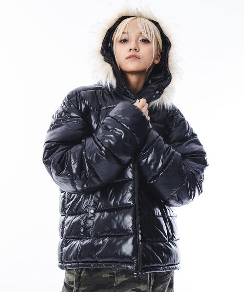 SHORT ROUND ダウンジャケット ダウン SHORT ROUND/2WAYシャイニー