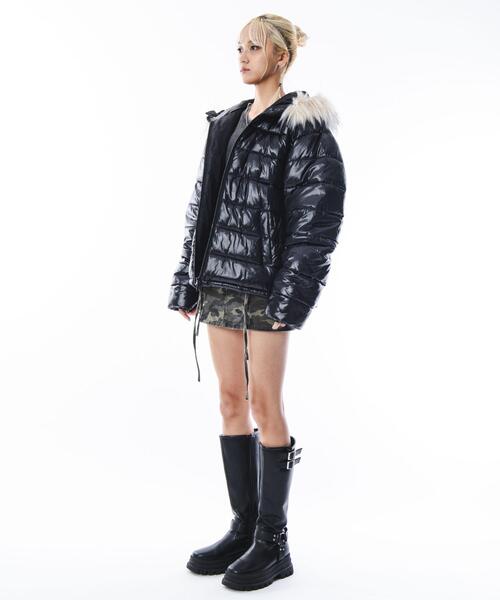 SHORT ROUND ダウンジャケット ダウン SHORT ROUND/2WAYシャイニー SHORT ROUND ダウンジャケット ダウン SHORT ROUND/2WAYシャイニー