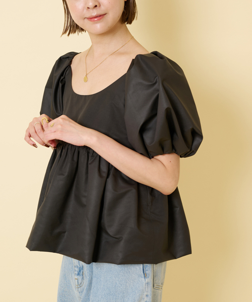 「U by SPICK&SPAN」 半袖ブラウス FREE ベージュ レディース_画像2