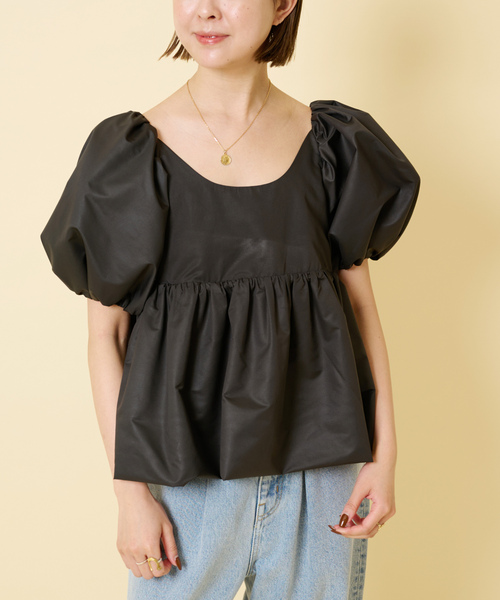 「U by SPICK&SPAN」 半袖ブラウス FREE ベージュ レディース_画像3