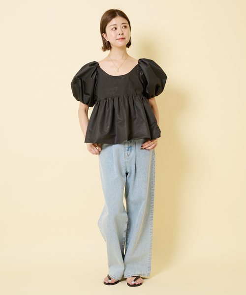 「U by SPICK&SPAN」 半袖ブラウス FREE ベージュ レディース_画像8