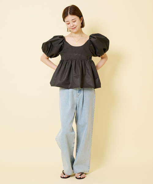 「U by SPICK&SPAN」 半袖ブラウス FREE ベージュ レディース_画像9