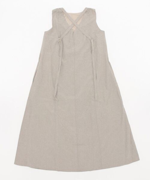 「KOBE LETTUCE」 ノースリーブワンピース - グレイッシュベージュ レディース_画像3