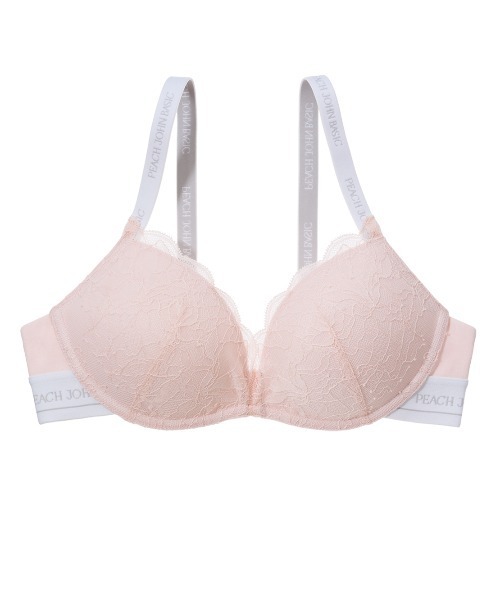 789189　ピーチ PEACH JOHN（ピーチジョン） ノンワイヤーブラ ブラジャー レースロゴ
