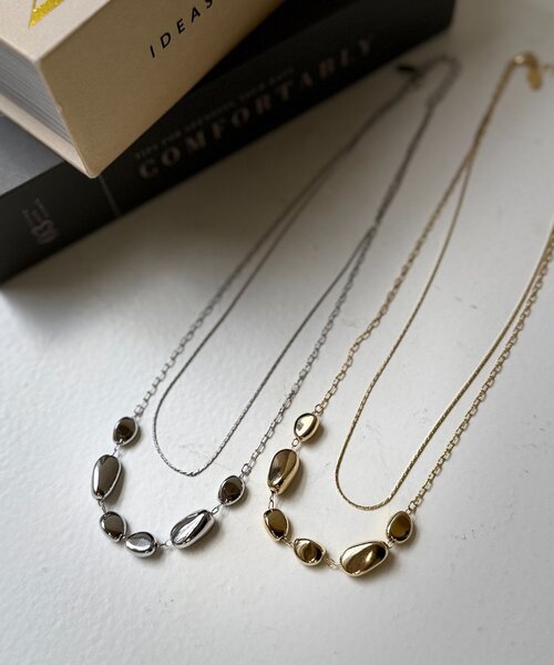Chez toi（シェトワ） ネックレス 2連大小ぷっくりネックレス