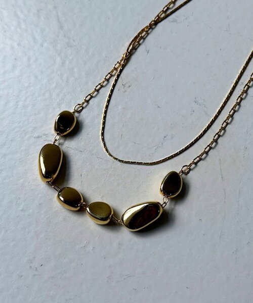 Chez toi（シェトワ） ネックレス 2連大小ぷっくりネックレス