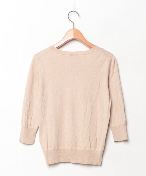 「SCAPA」 7分袖ニット 40 ベージュ レディース_画像2
