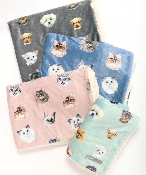 Bleu Bleuet（ブルーブルーエ） ブランケット どうぶつフェイス