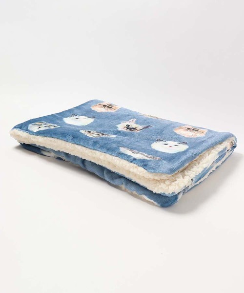 Bleu Bleuet（ブルーブルーエ） ブランケット どうぶつフェイス