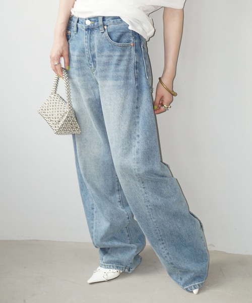 「chuclla」 デニムパンツ L ブルー レディース_画像2