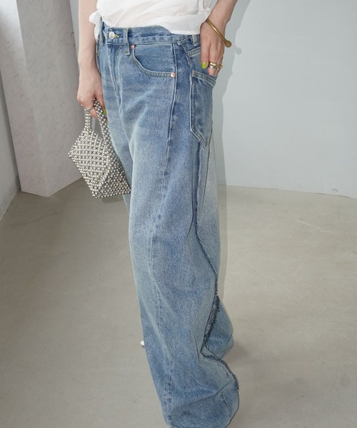 「chuclla」 デニムパンツ L ブルー レディース_画像4