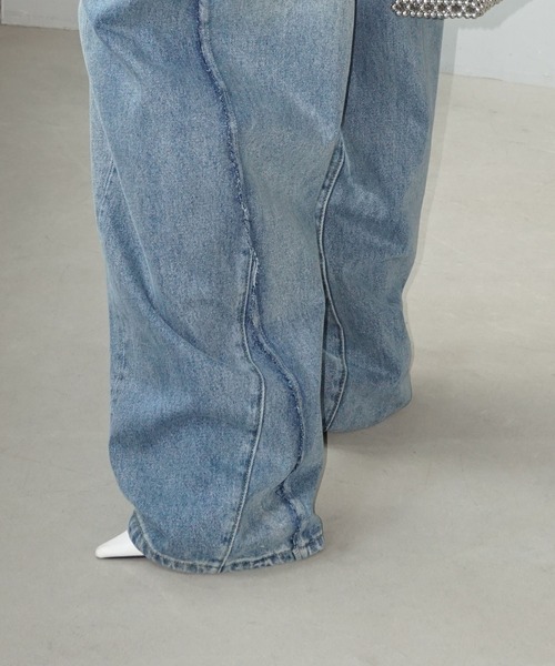 「chuclla」 デニムパンツ L ブルー レディース_画像9