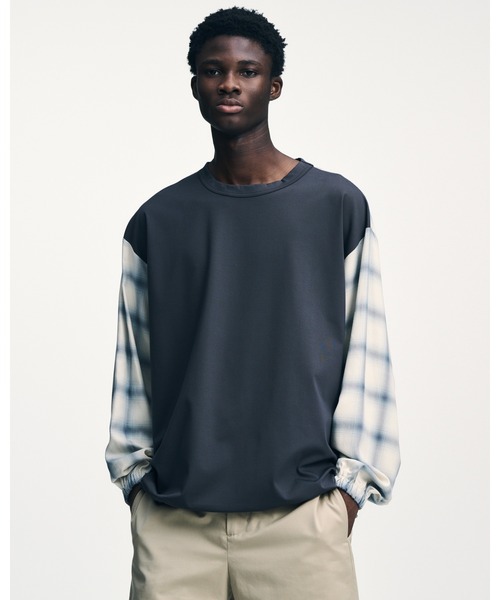 SOPHNET.（ソフネット） tシャツ FABRIC-MIX L/S TOP メンズ