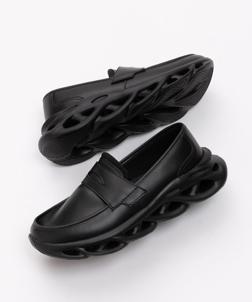 UNDERCOVER ローファー黒23.5cm未使用 SVEC（シュベック） ローファー ボリュームソール スニーカー