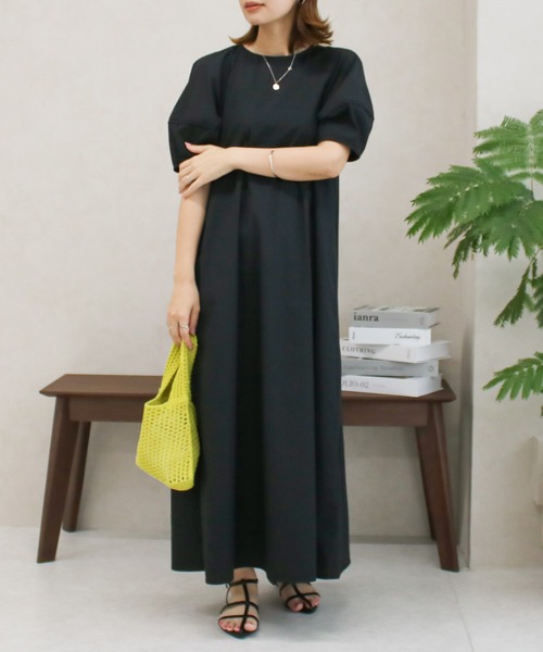 「Social GIRL」 7分袖ワンピース M ベージュ レディース_画像2