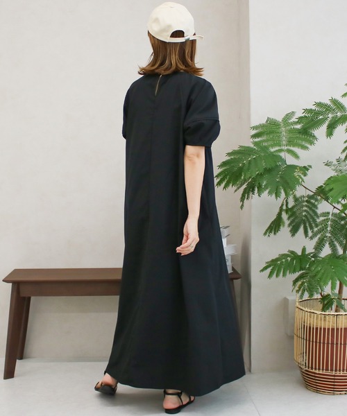 「Social GIRL」 7分袖ワンピース M ベージュ レディース_画像3