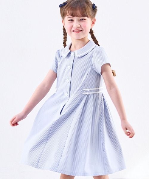 CHOPIN ショパン フォーマルワンピース　120 ネイビー　グレー CHOPIN（ショパン） ワンピース 「速乾、接触冷感」COOLMAXライン