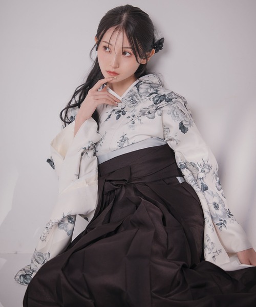 sugar nine 着物 卒業袴3点セット 二尺袖着物 帯 袴 レディース