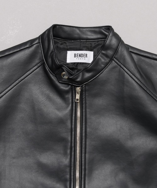 「BENDER TOKYO」 ライダースジャケット L ネイビー メンズ_画像4