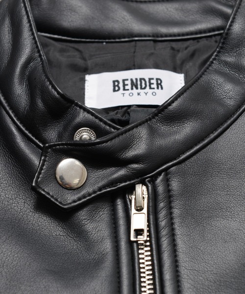 「BENDER TOKYO」 ライダースジャケット L ネイビー メンズ_画像6