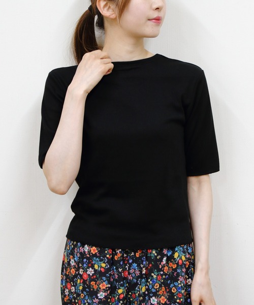 MEYAME（メヤメ） tシャツ ソフトリブハーフスリーブTEE SOFT RIB HALF