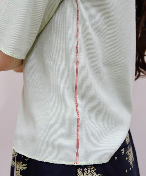 MEYAME（メヤメ） tシャツ ソフトリブハーフスリーブTEE SOFT RIB HALF