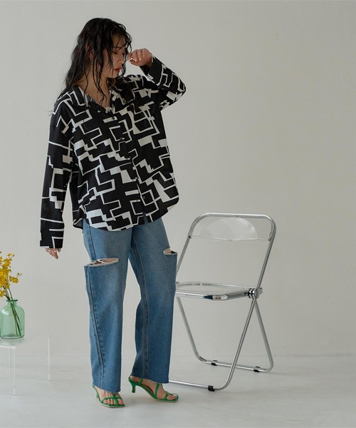 「miette」 長袖ブラウス FREE オフホワイト レディース_画像3