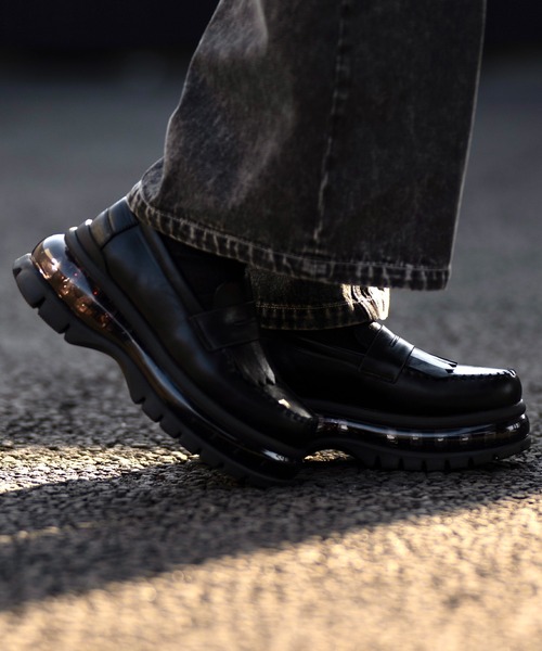 「CLEL」 ローファー M ブラック メンズ_画像2