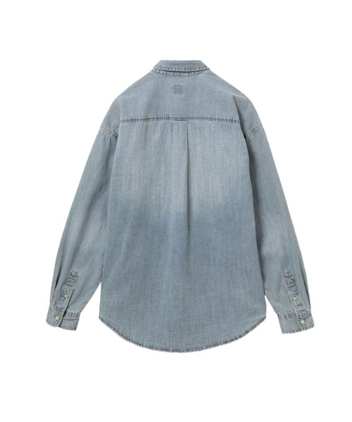 ブラウス シャツ EMBRO BADGE CHAMBRAY BOYFRIEND SHIRT レディースの画像