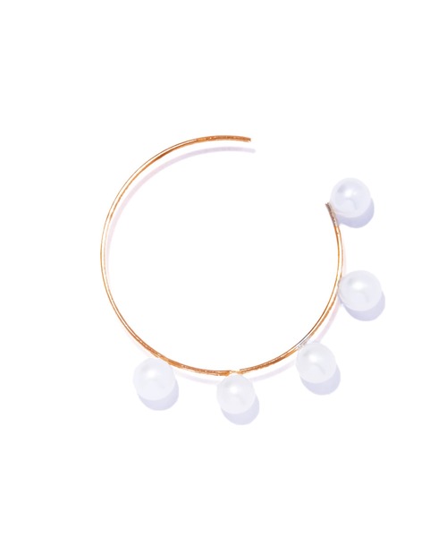 ピアス 「les bonbon」flotter pearl hoop pierce S/フロテ パール フープ ピアス S 両耳 レディースの画像