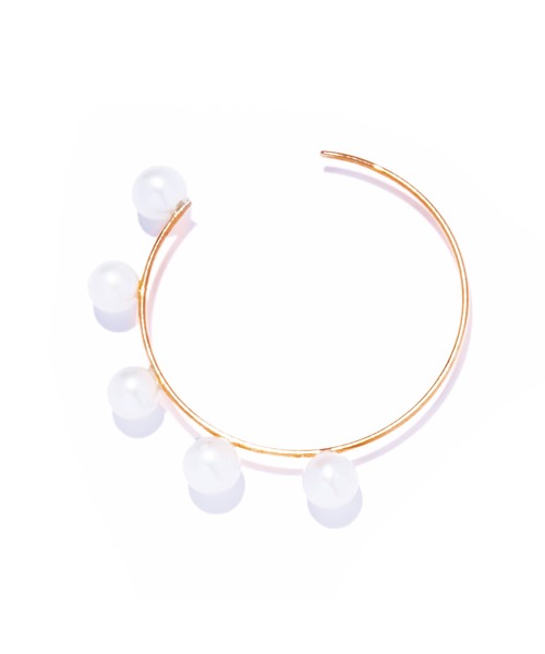 ピアス 「les bonbon」flotter pearl hoop pierce S/フロテ パール フープ ピアス S 両耳 レディースの画像
