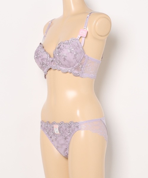 Sanei ブラジャー ショーツセット 「美谷間＆丸胸を叶える！ナチュ盛り