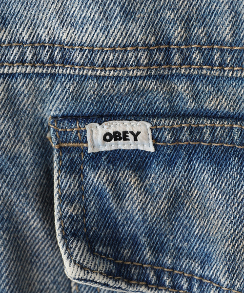 OBEY（オベイ） デニムジャケット gジャン OBEY BASE TRUCKER JACKET 